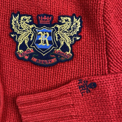 Rugby Polo Ralph Lauren Sweater Mens XL Hoodie 100% Lambs Wool RRL Crossbones * - Picture 4 of 19