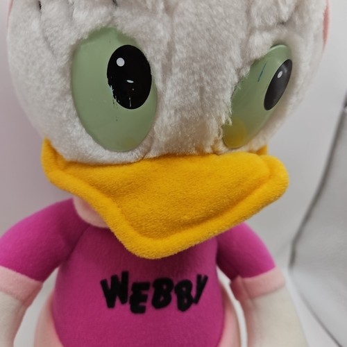 1986 Hasbro Disney Duck Tales Webby Vanderquack 12" Plush Vintage Toy - Picture 4 of 23
