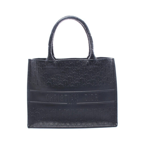 Christian Dior BOOK TOTE Tote Bag Black Leather #RCB6262