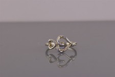 Sterling Silver 10mm Swirled Double Hearts Solid Band Ring 925 Sz: 6