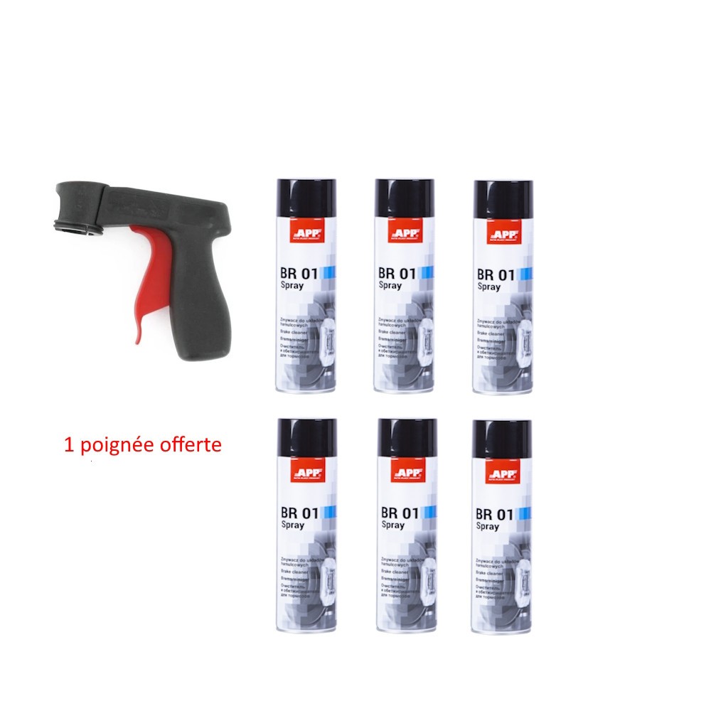 Nettoyant frein aérosol 600ml APP BR 01 dégraissant mécanique pour disques et plaquettes