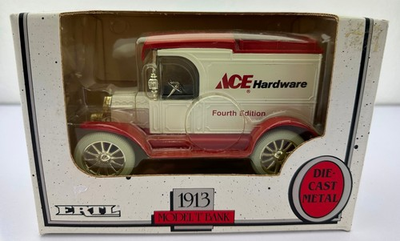 #ad Vintage 1992 ACE HARDWARE Model T Bank Die Cast Metal 4th Ed by ERTL 1:25 NIB $12.99