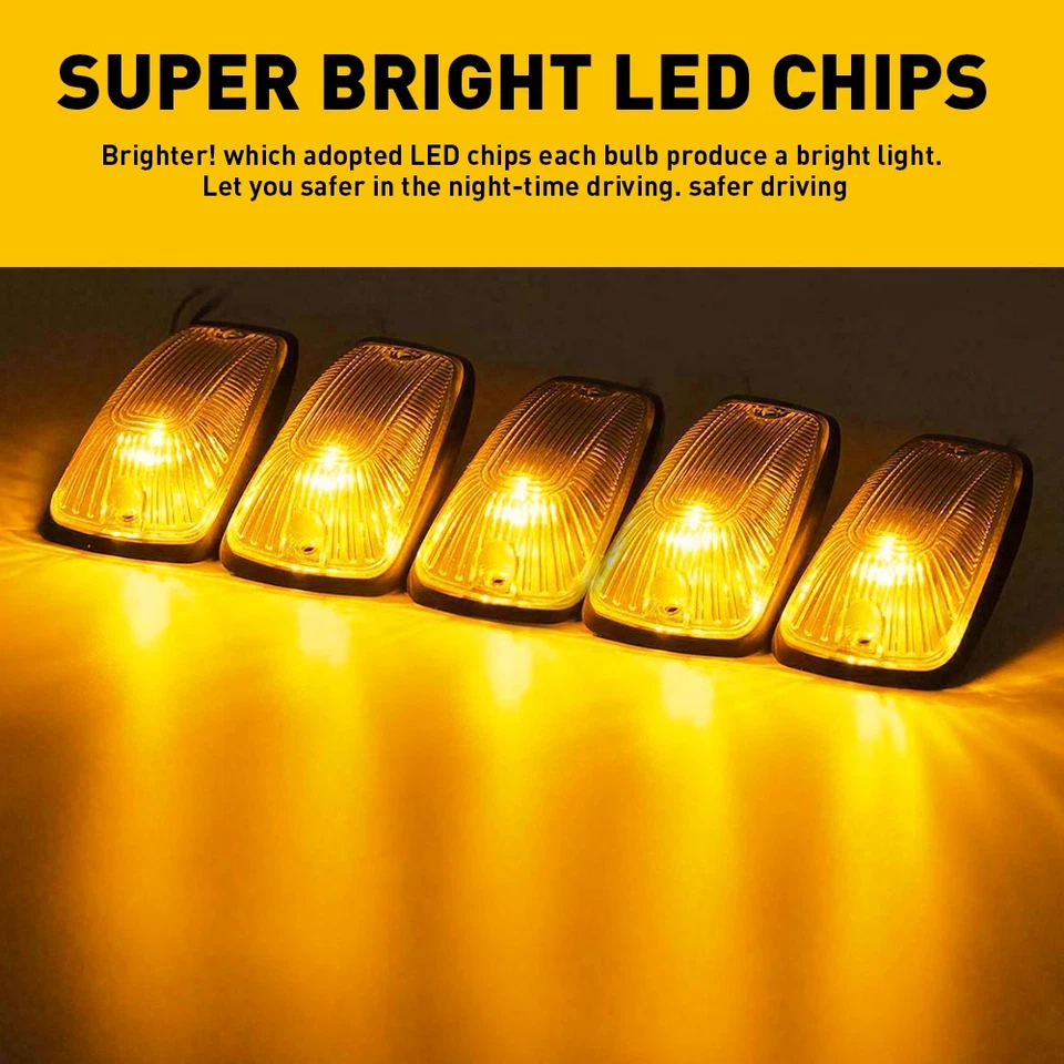 Luz LED para camioneta GMC Chevy 1988-2002 techo corredizo cabina con T10 amarillo Foto 4 de 4