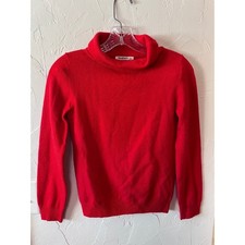 WoolOvers Red Cashmere Merino Wool Turtleneck Sweater XS