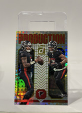 2025 Panini Donruss Production Line Bijan Robinson Michael Penix Jr. #7 Falcons