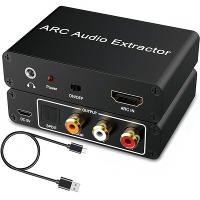 HDMI ARC Audio Extractor Converter 192KHz Output Optical SPDIF Coaxial RCA