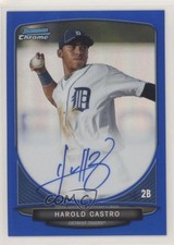 2013 Bowman Chrome Prospects Blue Refractor /150 Harold Castro #BCA-HC Auto 6e7