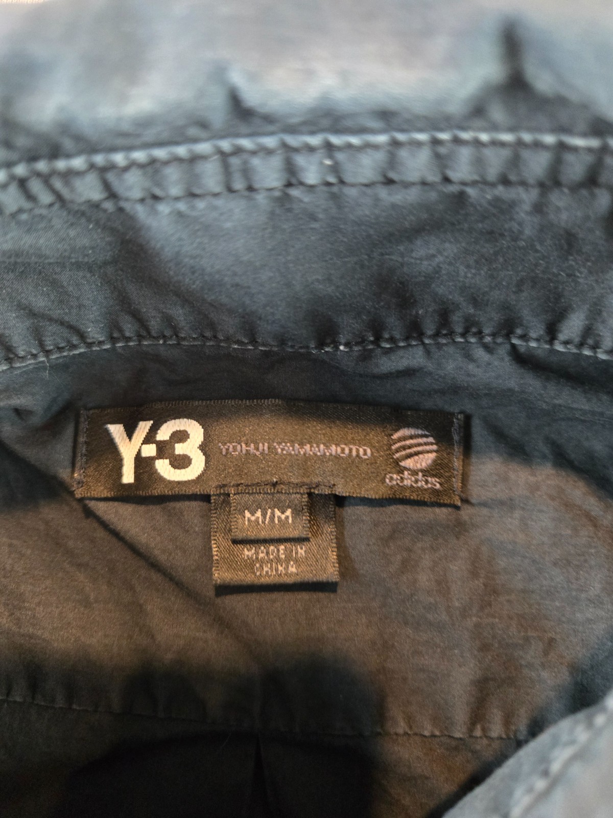 Y-3 Adidas Yohji Yamamoto Shirt Men's M Black Asymmetrical Button Long Sleeve thumbnail 4
