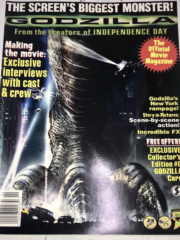 GODZILLA THE OFFICIAL MOVIE MAGAZINE # 1 1998 MOVIE SPECIAL FILM BOOK INTERVIEWS