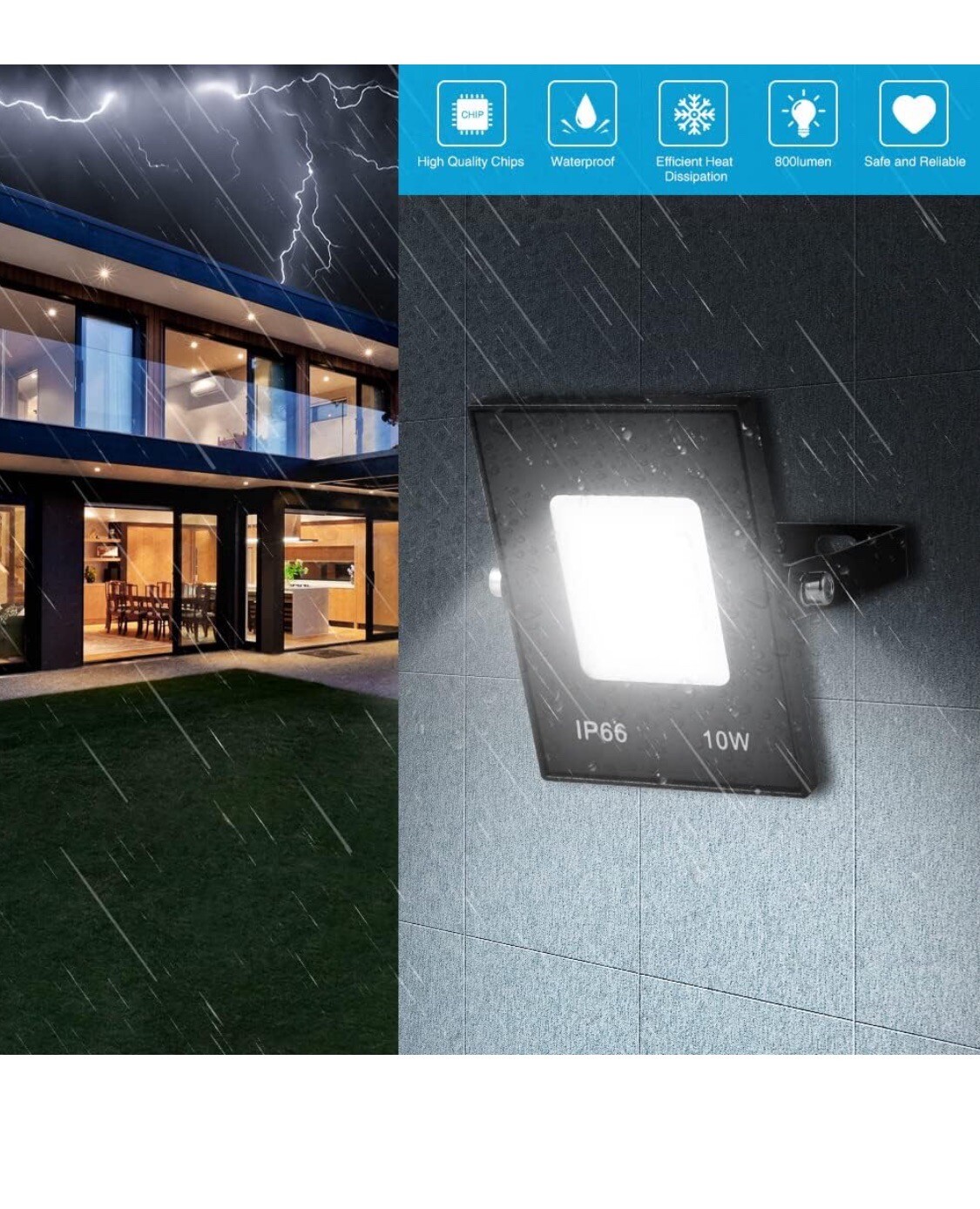 LED FLOODLIGHT OUTDOOR SECURITY LIGHT FLOOD GARDEN MOTION SENSOR PIR