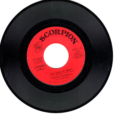 RONNIE McDOWELL:  THE KING IS GONE / ELVIS TRIBUTE ... 45 RPM-1042