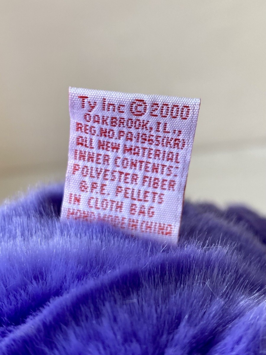 TY 2000年モデル パープルベア VTG 2000 TY Beanie Baby • Purple EMPLOYEE Bear Lg 14” Ht | eBay