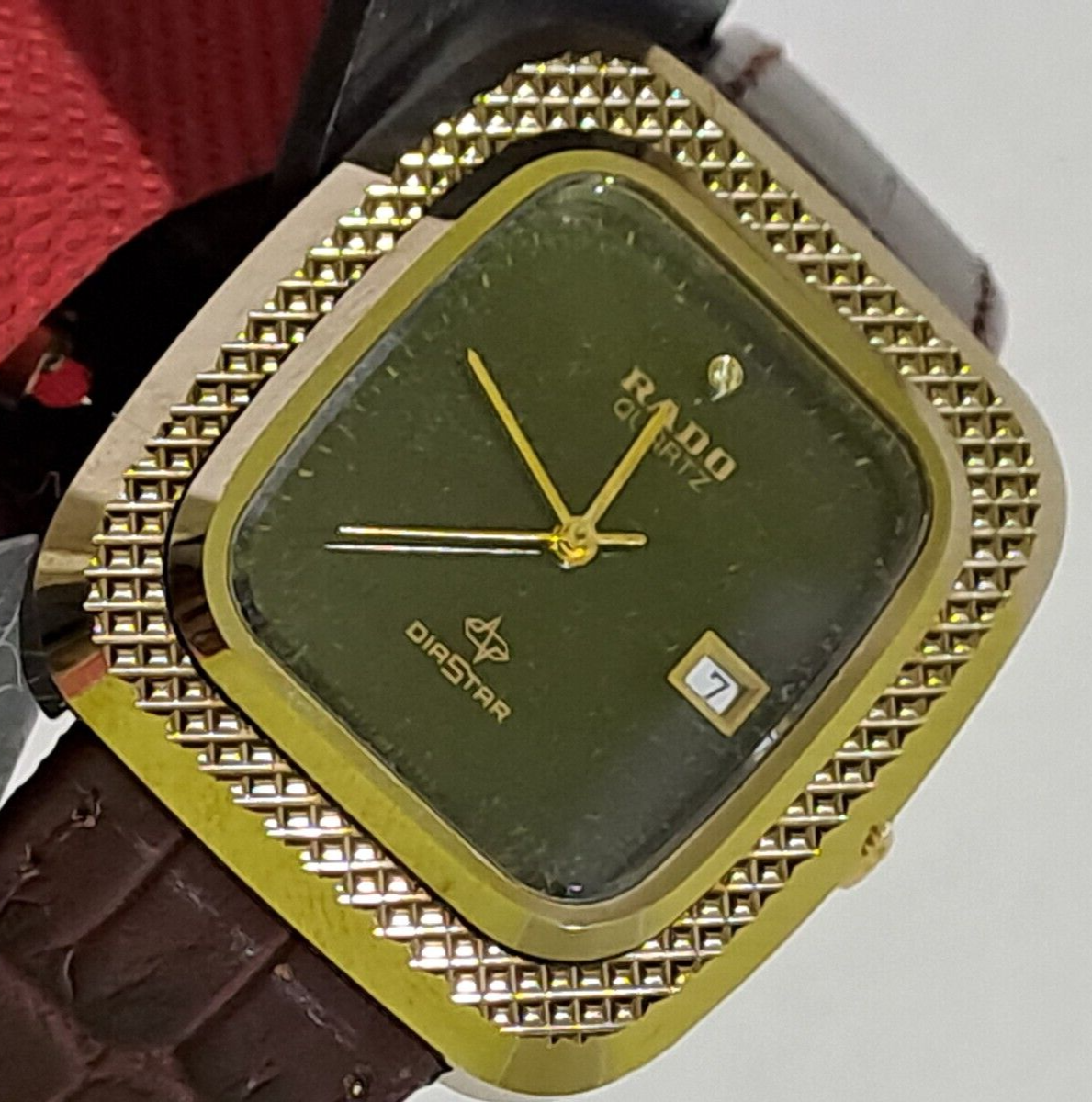 n*z様 【稼働品】RADO 41石 メンズ ヴィンテージ 腕時計 RADO DIASTAR 711.9002.3 DATE QUARTZ VINTAGE SWISS MADE MEN'S WATCH