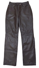  275 TOMMY HILFIGER 4 Pants Brown Leather 5pkt Pebbled Lined 2000 Womens