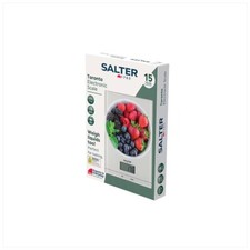 Image of Salter Electronic Kitchen Scale Toronto - White - Glass  - New 15 year Guarantee