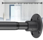 48 to 76" Long Adjust Strong Rod Wall Mounted for Bathroom Shower Curtain Closet
