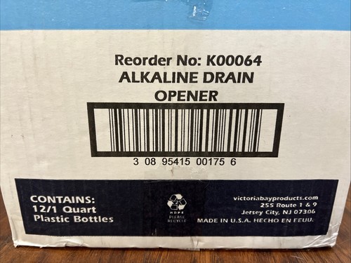 Victoria Bay Alkaline Drain Opener. Case Of 12 ( 1-Quart) Borttles - Picture 8 of 8