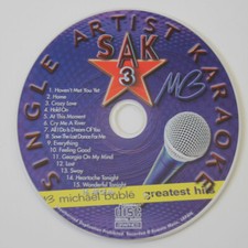 KARAOKE CD G MICHAEL BUBLE S.A.K-3 SINGLE DISC NEW IN PLASTIC SLEEVE/print