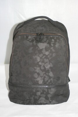 Lululemon Black Camouflage Backpack Medium Polyester Travel School Camo |  eBay