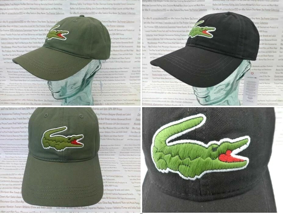 LACOSTE Baseball Cap Mens Large Croc Asst Col Hat Classic Cotton Sport Caps BNWT