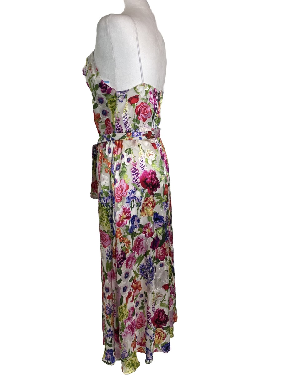 alice and olivia long floral dress Alice + Olivia Augusta spaghetti-strap Floral Maxi Dress | Black