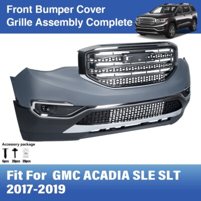 Front Bumper Cover Grille Kit For 2017 2018 2019 GMC Acadia SLE SLT w ...