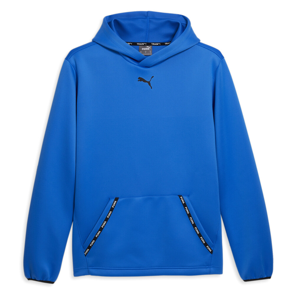 Puma Fit Taped Double Knit Hoodie Mens Blue Casual Outerwear 52477146