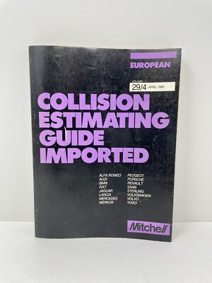 1988 Mitchell Collision Estimating Guide Imported European Edition Vol 29/4