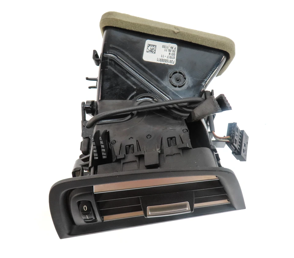 BMW 550I (F10) 2012 tablero del conductor delantero izquierdo aire acondicionado ventilación (negro) Foto 4 de 4