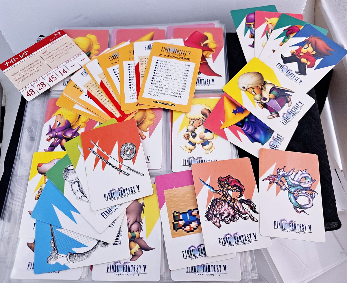RARE 1992 Final Fantasy 5 V 100+ Card Collection Squaresoft Square