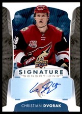 2017-18 UPPER DECK SIGNATURE SENSATIONS CHRISTIAN DVORAK AUTO ARIZONA COYOTES
