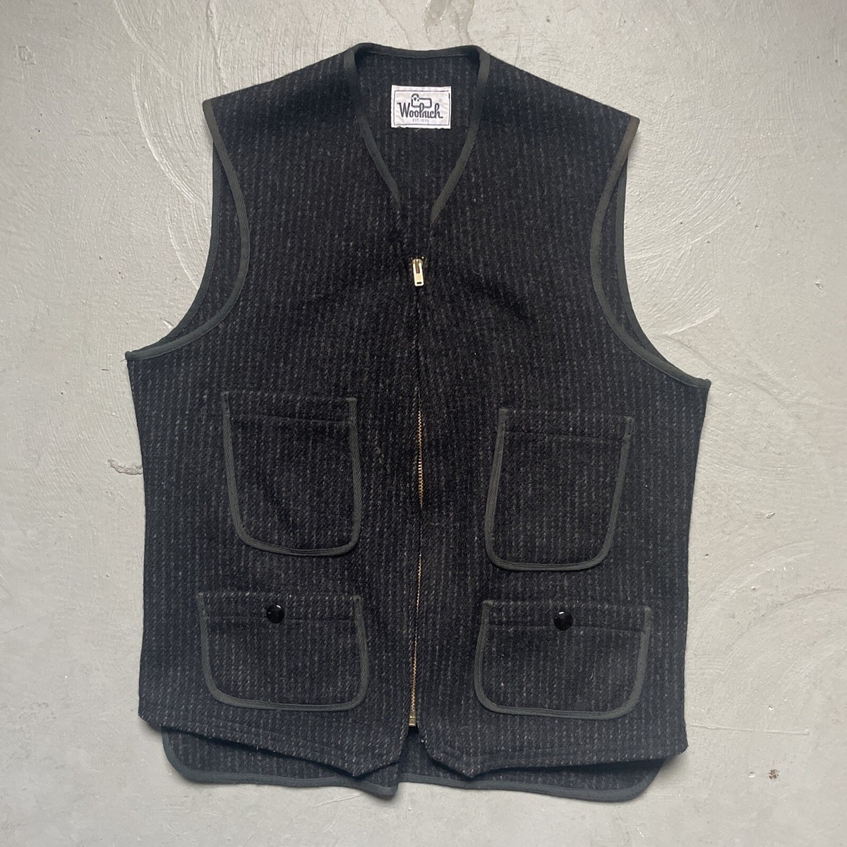 90s 1990s Vintage vest wool Woolrich 90s トップス Woolrich Striped Rainbow Sunset - Vest Wool トップス