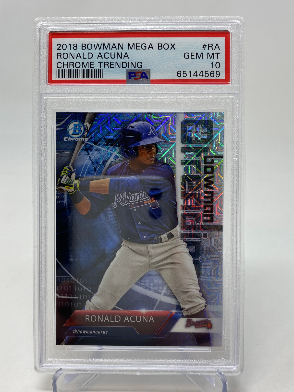 2018 Bowman Mega Box Ronald Acuna Jr.  Rookie Card PSA 10 view 6