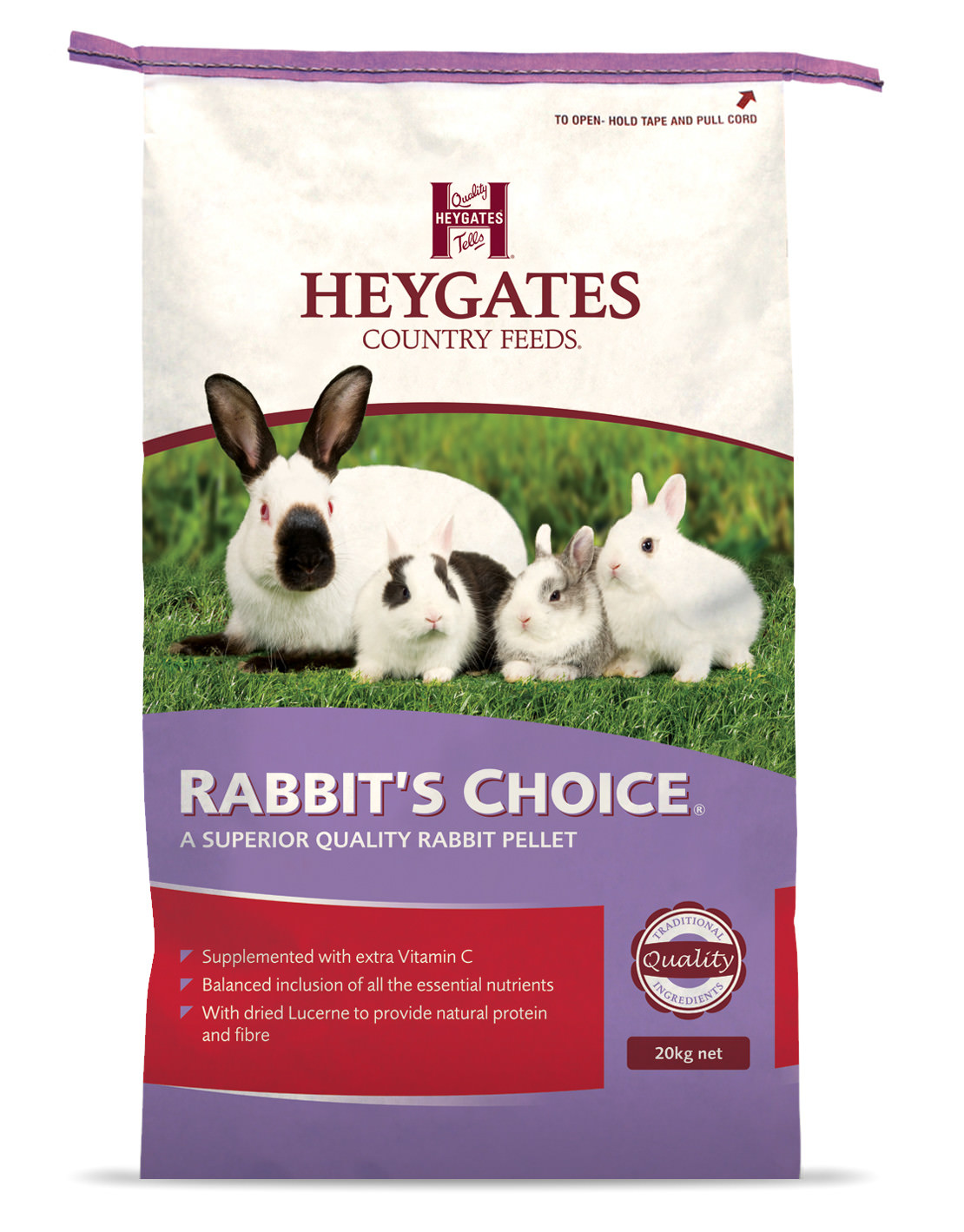 Heygates Rabbit's Choice Pellets 20kg Food for Rabbits, Guinea Pigs