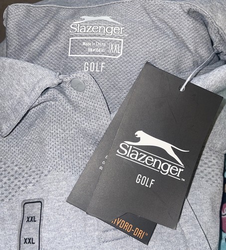 NWT - SLAZENGER Womens Golf Shirt Hydro-Dri Body Mapping Tech Top Gray Size 2XL - Picture 2 of 9