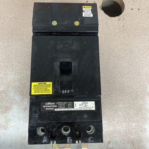 Square D KA36150 3-Pole 150AMP 600V I-LINE Circuit Breaker Chipped - 第 1/4 張圖片