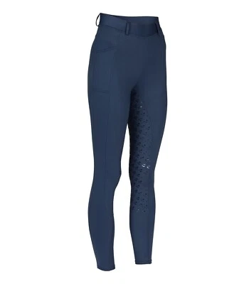 DAMEN REITSTRUMPFHOSE Shires Aubrion Albany marineblau Reithose Griff Sitz Handytasche