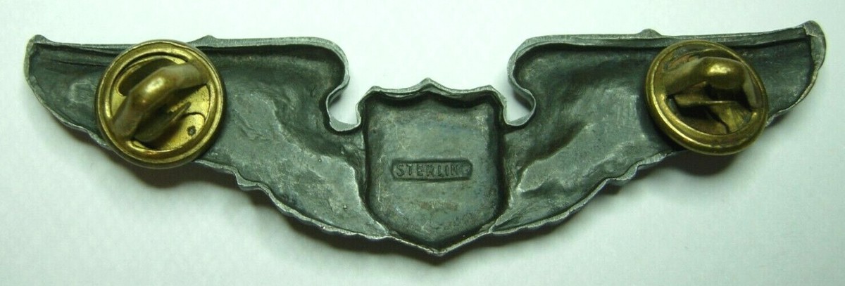 銀製 レア! US AAF 航空機銃手 パイロットウィング 他 装飾品3点セット WW2 AAF Sterling Pilot Wing - 3 Inch - CB | eBay