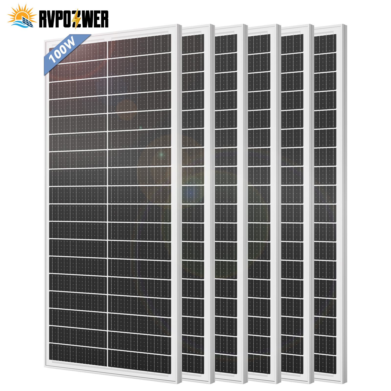 Rvpozwer 100W 200W 300W 400W 12V Mono Solar Panel 18BB Cell 