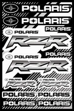 Polaris RZR Razor Sticker Decal Sheet Black