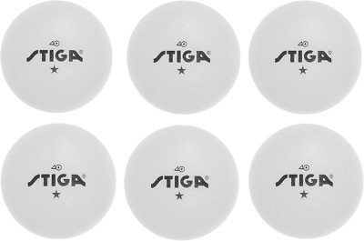 STIGA Ping Pong Balls   6Pk White or Orange 1-Star Table Tennis Balls, Official