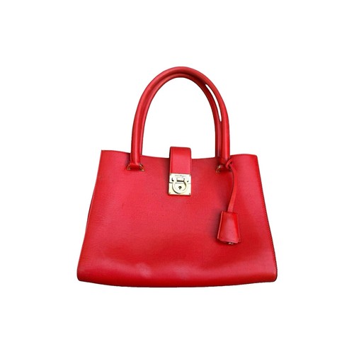 Salvatore Ferragamo Vara logo ribbon Tote Bag Shoulder Bag Leather