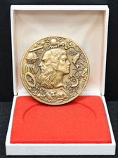 1977 The Franklin Mint  3" Bronze Calander Art Medal Orig Pack COA #1144