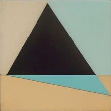 Medium Abstract Painting 2x2 ft. Post-Modernism Geometric Demrin OOAK NEW