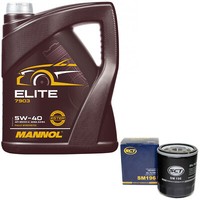 MotoröL Set 5W40 5 Liter + ÖLfilter SM 196 FüR VW Lupo 1.0 60 6X1 37 KW 50 PS