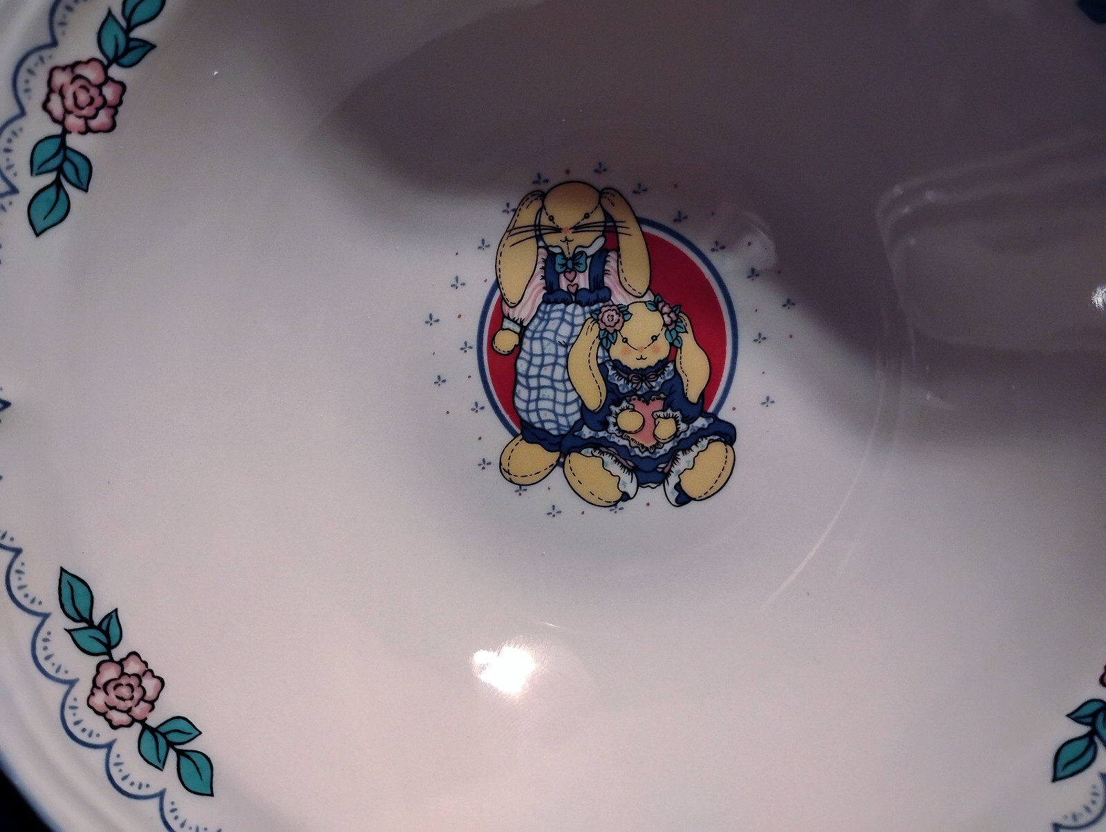 Set Of 4  Tabletops Unlimited Country Bunny Rabbit Soup Cereal Bowls