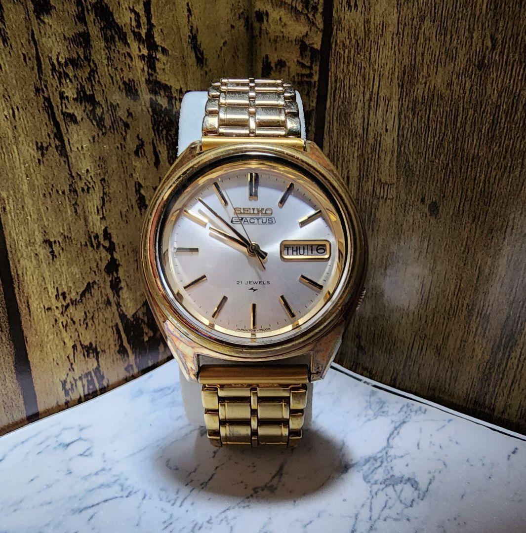 Seiko 5 Actus 21 Jewels Day Date Gold Automatic Mens Watch Seiko 5 Actus 21 Jewels Day Date Gold Automatic Mens Watch