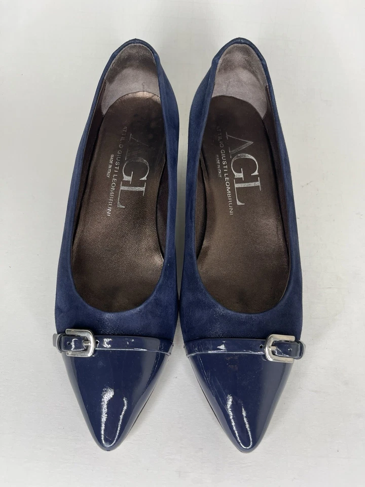 AGL Zapatos Mujer 38.5 EE. UU. 7.5 Attilio Giusti Leombruni Cinturón Puntera Sin Cordones Planos Foto 2 de 4