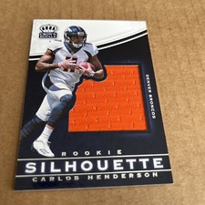 2017 Crown Royale SILHOUETTE JSY JUMBO PATCH Carlos Henderson #9 Broncos (c5)