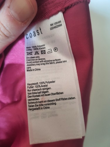 Pink lila Cocktailkleid Trägerlos romantisch floral Chiffon Prom party, Coast 38 - Bild 8 von 10